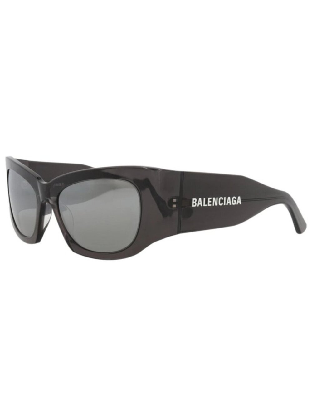New Balenciaga Women's Sunglasses Cat Eye Recycled Acetate Frame Grey Grey